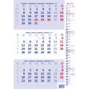 Tříměsíční modrý s poznámkami nástěnný Helma 2026