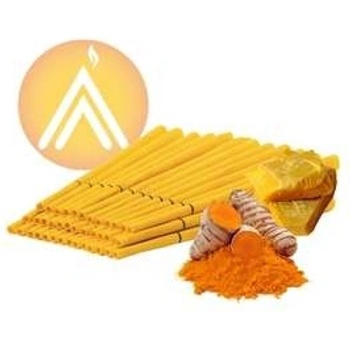 Ananda Ušní svíce z včelího vosku s kurkumou 5 párů + 1 tělová svíce