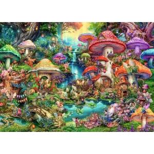Ravensburger - Puzzle Merry Mushroom Village - 1 000 piese
