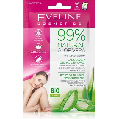 Eveline Cosmetics 99% Natural Aloe Vera Post-Depilatory Cream Zklidňující gel po depilaci 2 x 5 ml – Zbozi.Blesk.cz
