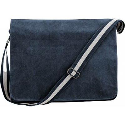 Quadra plátěná vintage taška přes rameno QD610 Vintage Oxford Navy 40 x 30 x 12 cm