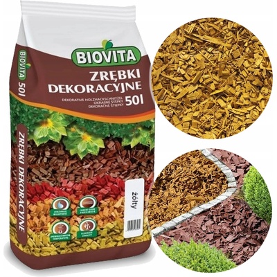 Biovita Dřevní štěpka žlutá 50 l – Hledejceny.cz