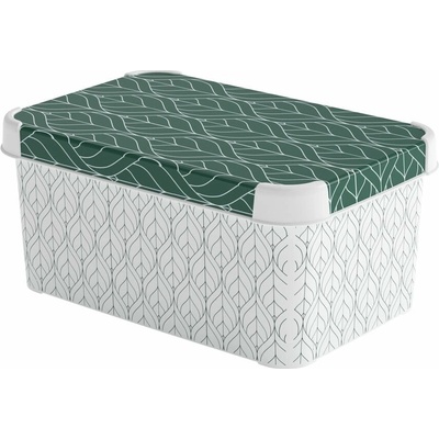 Curver plastový úložný box s vekom 29,5 x 19,5 x 13,5 cm S biely zelený