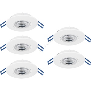 EGLO 300185 - Комплект от 5 вградени LED осветителни тела GEDREZ LED/4, 9W/230V Ø 9 см, бели (EG300185)