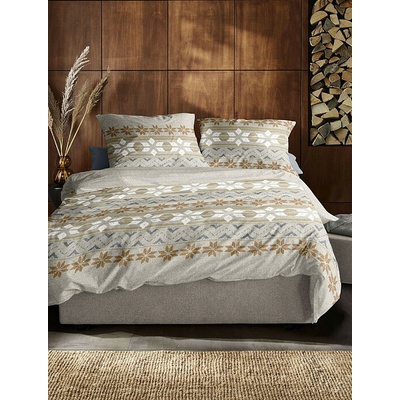 IRISETTE Luxusné flanel obliečky PANDA 8621-80 NATUR 140x200 70x90
