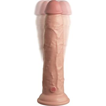 Pipedream King Cock Elite 9" Vibrating Silicone Dual Density Cock with Remote Light