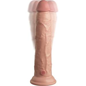 Pipedream King Cock Elite 9" Vibrating Silicone Dual Density Cock with Remote Light