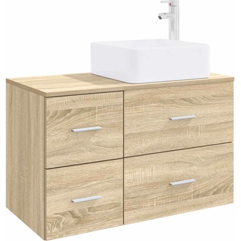 vidaXL Комплект мебели за баня 2 pcs Дъб сонома Инженерна дървесина (3403962)