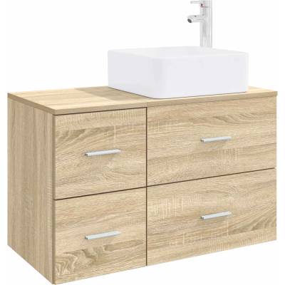 vidaXL Комплект мебели за баня 2 pcs Дъб сонома Инженерна дървесина (3403962)
