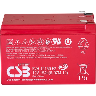 CSB 12V 15Ah 6-DZM-12 EVH12150 – Zboží Živě