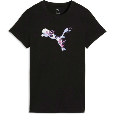 Puma Dámske tričko GRAPHICS FLORAL CAT TEE Čierna