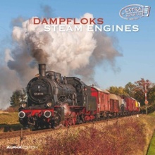 Dampfloks Broschüren 30x30 cm 30x60 geöffnet mit Platz für Notizen Steam Engines Bild Wand 2025