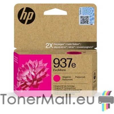 HP Мастилена касета HP 937e EvoMore Magenta, 4S6W7NE