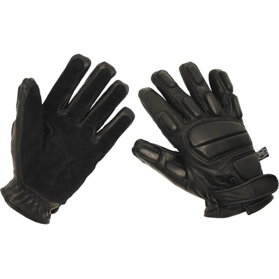 MFH Кожени ръкавици Защита от прерязване, черни (15622)