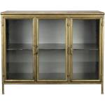 Dutchbone Метална витрина в златист цвят 100x80x38, 5 cm Gertlush - Dutchbone (1000134)