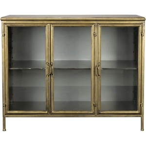 Dutchbone Метална витрина в златист цвят 100x80x38, 5 cm Gertlush - Dutchbone (1000134)