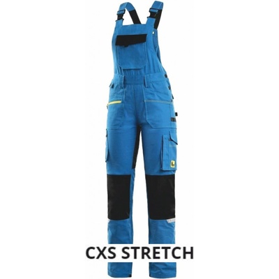 Canis CXS STRETCH pánske nohavice s náprsenkou modrá