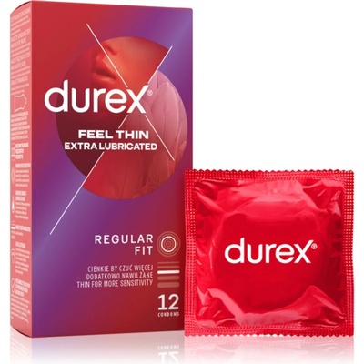 Durex Feel Thin Extra Lubricated презервативи 12 бр