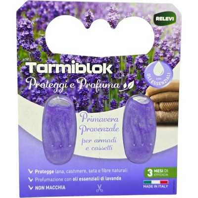 RELEVI ароматизатор гел против молци за гардероб, Tarmiblok, 2 броя, Лавандула