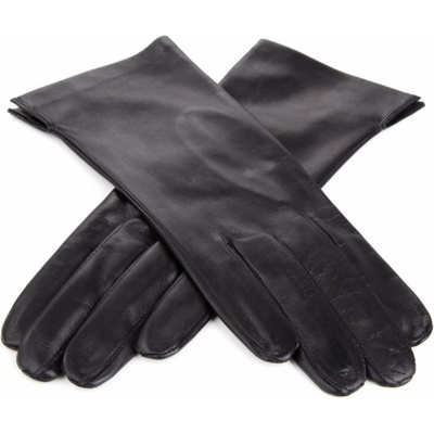 Carlsbad Hat dámské kožené rukavice bez podšívky s rozparkem černé