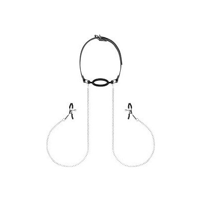 Bedroom Fantasies Nipple Clamps & O Ring Gag svorky s roubíkem