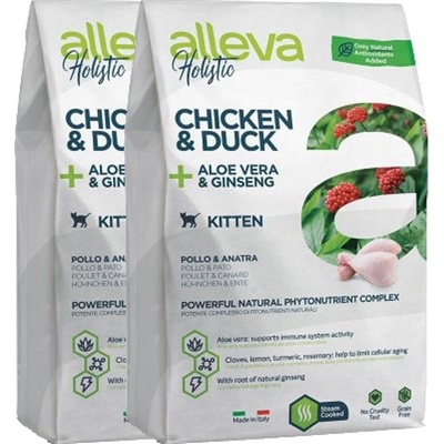 Alleva HOLISTIC Cat Kitten Chicken & Duck & Aloe Vera & Gingseng 2 x 10 kg