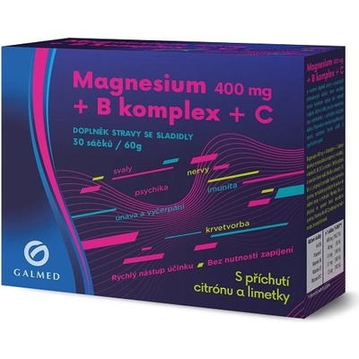 Galmed Magnesium 400 mg + B komplex + C 30 sáčků
