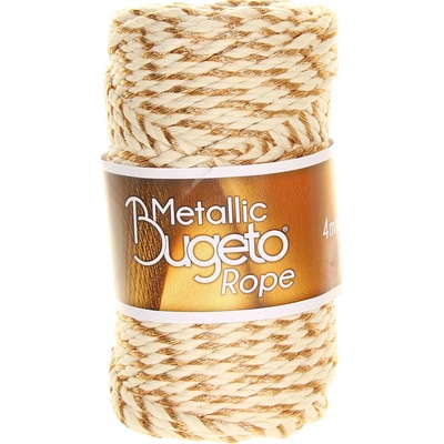 Bugeto Metallic Rope 4 mm krémová se měděnou 05