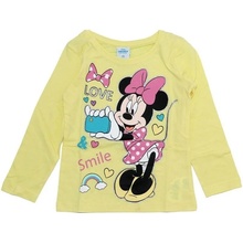 EPlus dievčenské tričko s dlhým rukávom Minnie žlté