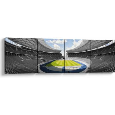 Obraz - fotbalový stadion, Čtyřdílný 160x40 cm
