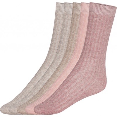 Esmara dámské ponožky s BIO bavlnou 5 párů béžová/růžová – Zbozi.Blesk.cz