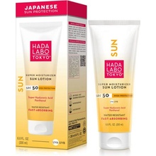 HADA LABO TOKYO SUN SPF 50 Mléko na opalování – Super moisturising Sun Lotion, 200 ml