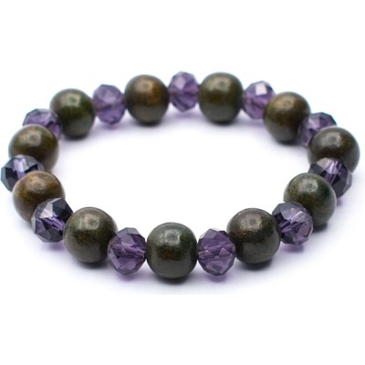 Milujeme Kameny dřevěné korálky a křišťálové sklo kulička M12NK67