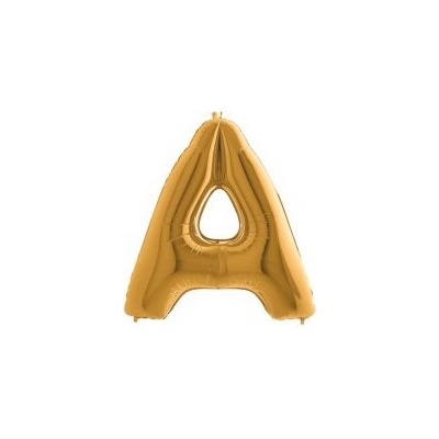 GRABO fóliový balónek PÍSMENO ZLATÉ A 102cm,40" nafukovací