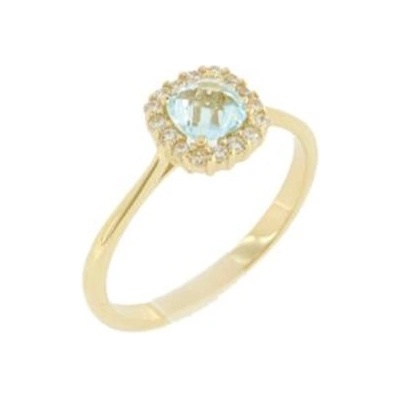 Lillian Vassago Zlatý prsten s topazem a zirkony LLV31 GR012YT