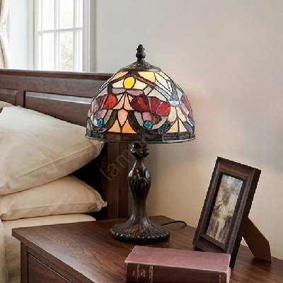 Elstead Lighting Quoizel QZ-LARISSA-TL-S - Настолна лампа Tiffany LARISSA 1xE14/40W/230V (ED1139)