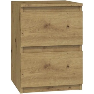 Topeshop M2 Нощно шкафче Malwa 2 чекмеджета Дъб Artisan (M2 ARTIS)
