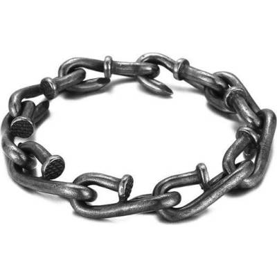 Impress Jewelry Punkový náramek z ocelových Hřebíků gunmetal 2306131729343058