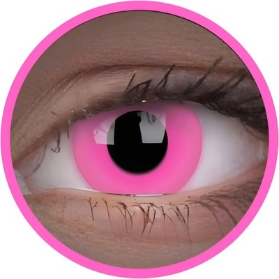 MaxVue Vision Crazy čočky UV Glow Pink svítící roční 2 ks