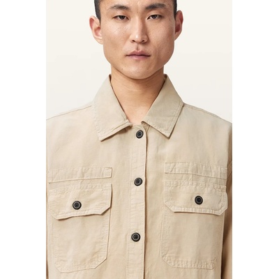 AllSaints риза мъжка с лен KORTEN (M062OE)