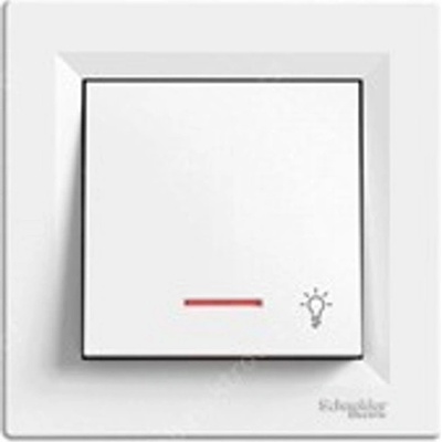 Schneider Electric Tlačítko "světlo" orientační kontrolka, bílá, bezšroubový Asfora