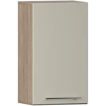 Горен кухненски шкаф Domino Havana L40 дъб хавана и кашмир супер гланц