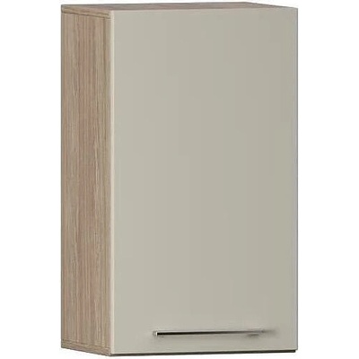 Горен кухненски шкаф Domino Havana L40 дъб хавана и кашмир супер гланц