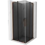 Mexen Velar L Duo плъзгаща се душ-кабина 80 x 80 см, графит, розово злато - 871-080-080-02-43-60 (871-080-080-02-43-60)