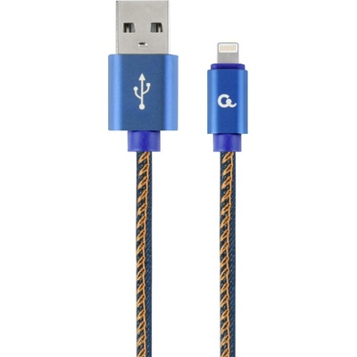 Gembird oplietaný denim USB-A/Lightning kábel 2m