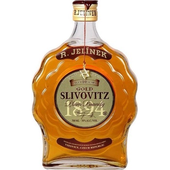 Rudolf Jelínek Slivovice kosher zlatá 10y 50% 0,7 l (čistá fľaša)
