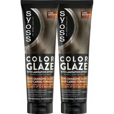 Syoss Color Glaze Tónovací lesk na vlasy Chladná hnědá 2 ks
