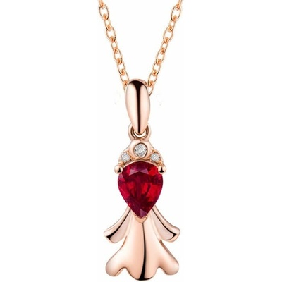 Eppi Rubínový přívěsek ve znamení Panny s diamanty Virgen P34120