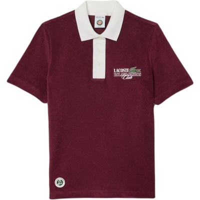 Lacoste Roland Garros Edition Terry Knit Tennis Polo Shirt Červený