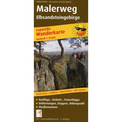 Malerweg Elbsandsteingebirge 1:25 000